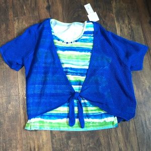 NWT Alfred Dunner Blouse 1X